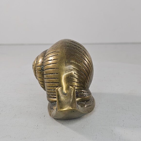Vintage Brass Snail Figurine Hand-Crafted Decorative Ornament - Picture 2 of 9